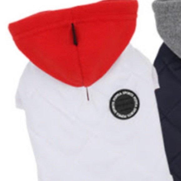 PUPPIA WHITE/RED HOODIE for PUPPY DOG 🐾 - Picture 2 of 3